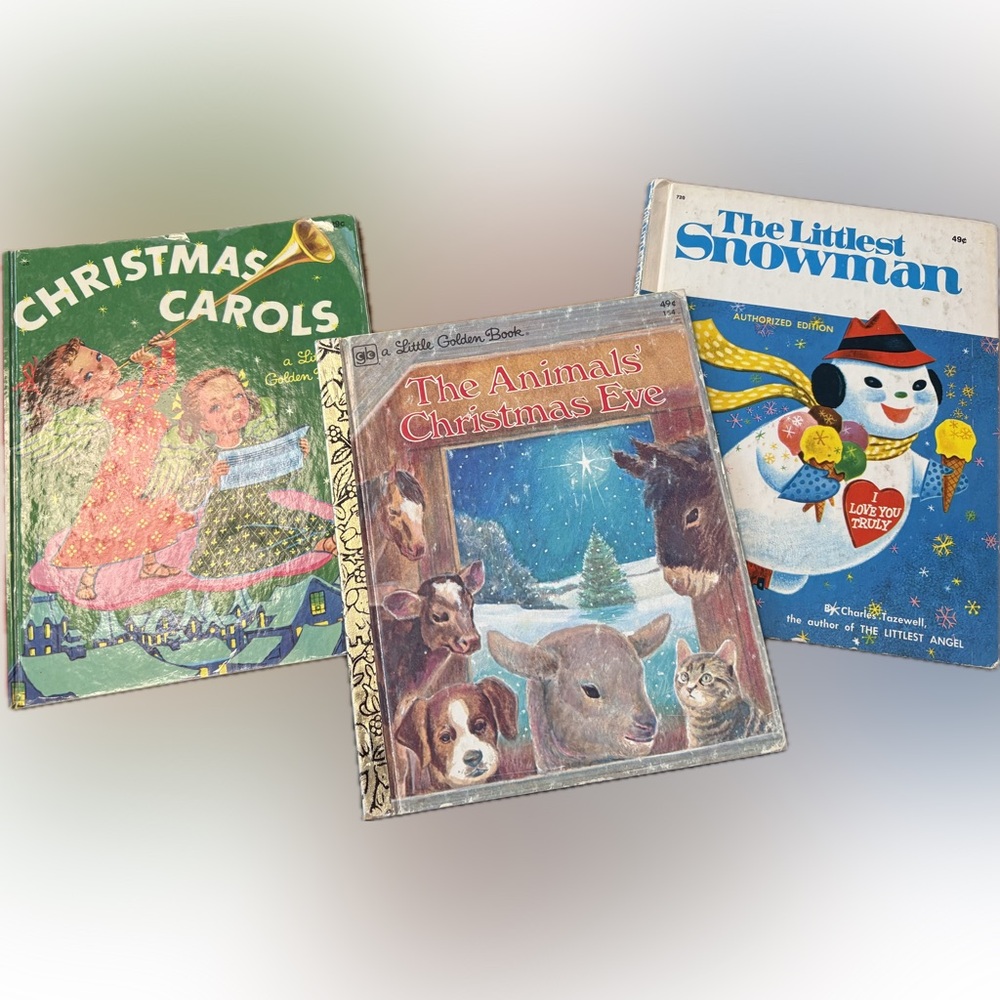 Set of Three Vintage Christmas Books